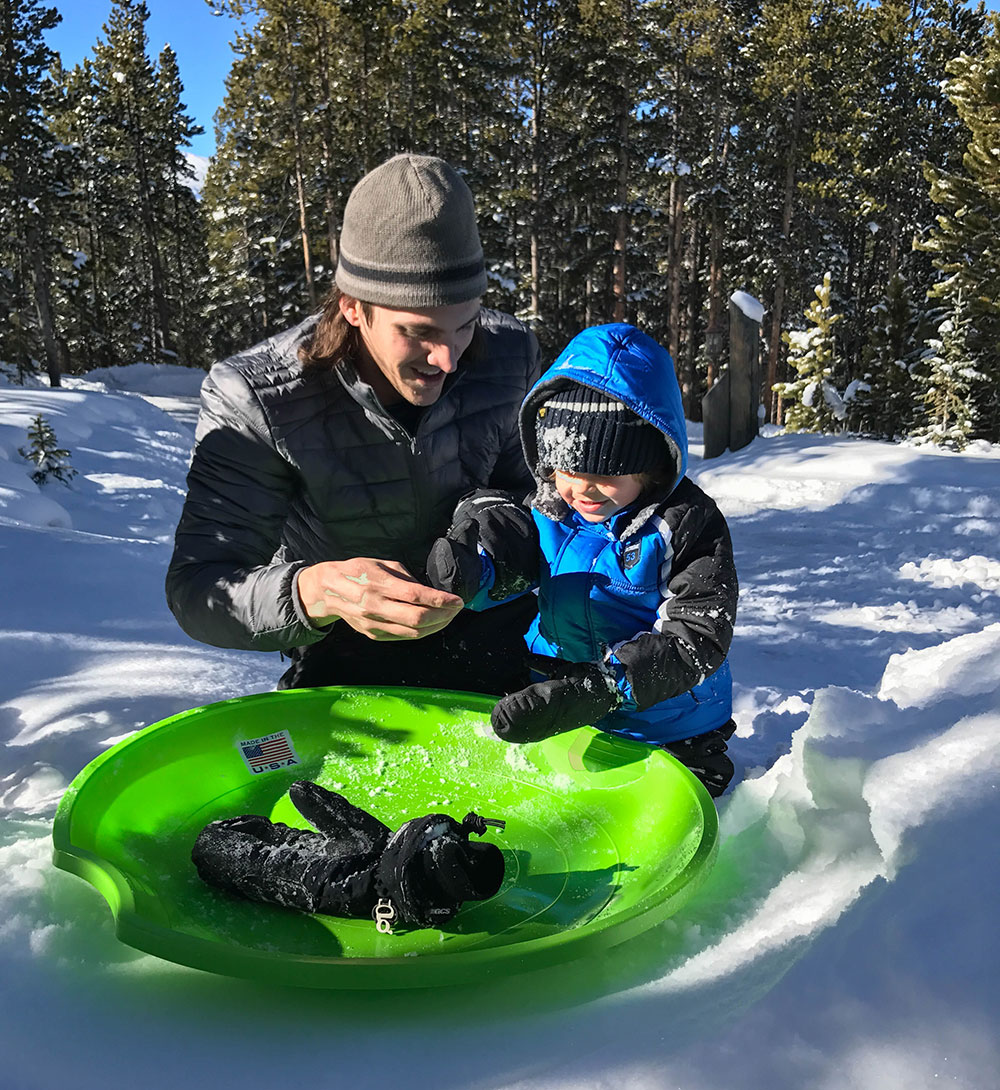 Sledding in Breckenridge Colorado